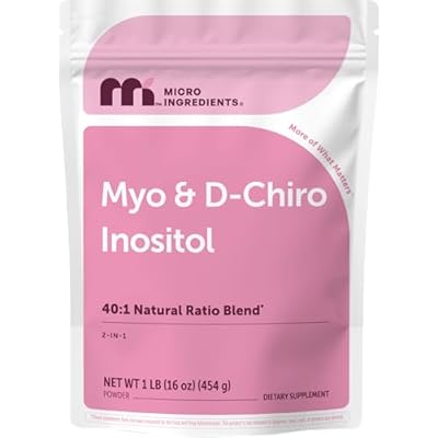 Micro Ingredients Myo-Inositol & D-Chiro Inositol Powder 1lb, 221 Servings | 40:1 Ideal Ratio Inositol Supplement for Women* | Support Hormonal Balance & Ovarian Health* | Non-GMO, Vegan, Filler-Free