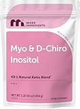 Micro Ingredients Myo-Inositol & D-Chiro Inositol Powder 1lb, 221 Servings | 40:1 Ideal Ratio Inositol Supplement for Women* | Support Hormonal Balance & Ovarian Health* | Non-GMO, Vegan, Filler-Free