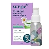 Wype | Viva La V | Intimate Wipes Alternative | Toilet Roll Gel | Gynaecologically Approved, Feminine pH Balanced, Lightly Scented with Rose & Geranium | COSMOS Organic | 100 Wipes | 50ml