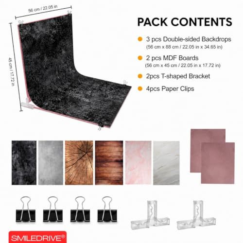 Image of SMILEDRIVE Product Photography Backdrop Kit | Combo 1
