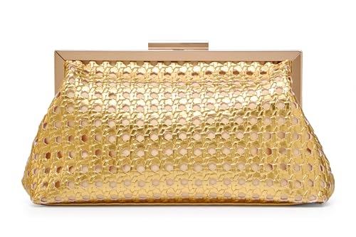 MUDUO Clutch Purse for Women - Evening Bags PU Leather Fashion Purse Handbag for Wedding Party Daily (2026-Gold) by MUDUO - Used condition - CA$28.13