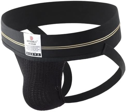 BRODDLE Men's Jockstrap Stretchy Nylon Mesh Pouch Performance Workout Athletic Supporters for Men