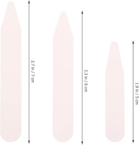 Miniatura 4 de Yardwe 200 piezas de refuerzo en pulgadas con el hogar para ropa de refuerzos divididos suaves múltiples tamaños blancos para hombre, enderezador