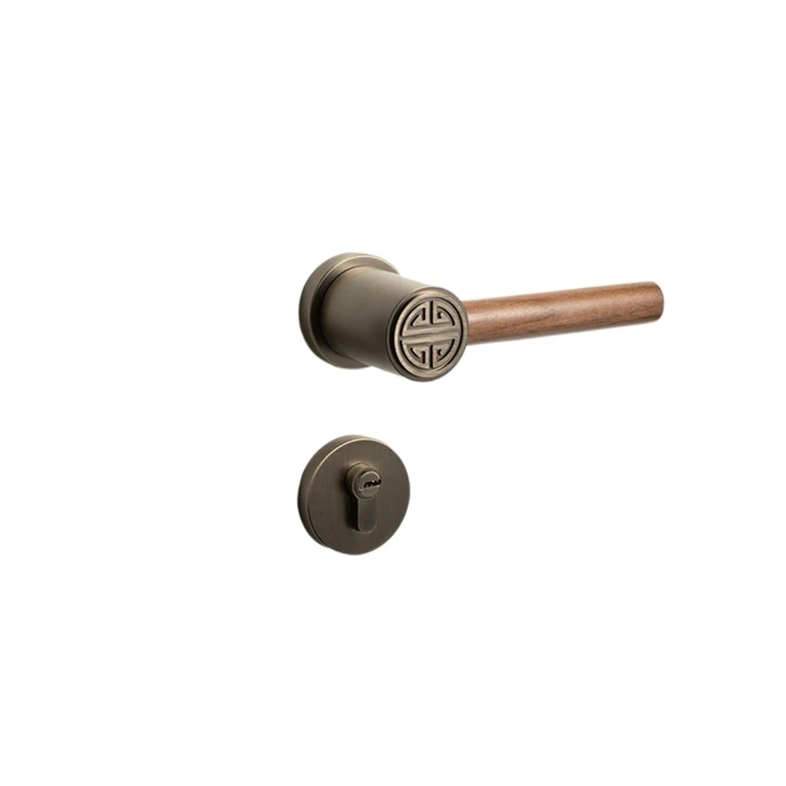 BSAXITHZB Retro Bedroom Silent Split Door Lock Handle(Antique Bronze-Silen)
