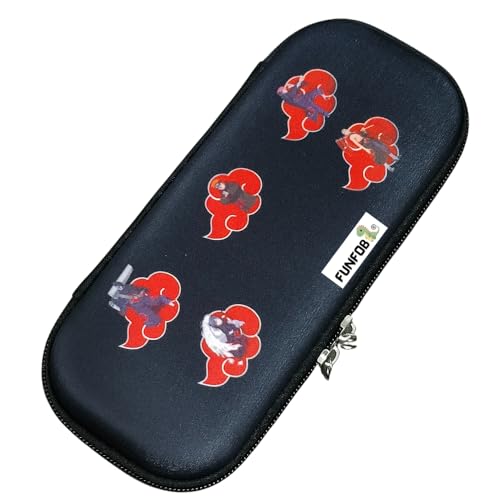 Image of Funfob Naruto Pencil Box School College Pen Or Other Stationery Products Pouch Travel Cosmetic Case (Cloud All Characters) - Polyester Multicolor