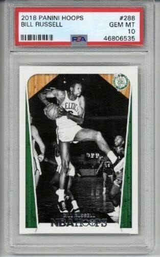 2018 PANINI HOOPS #288 BILL RUSSELL BASKETBALL CARD PSA 10 POP 2