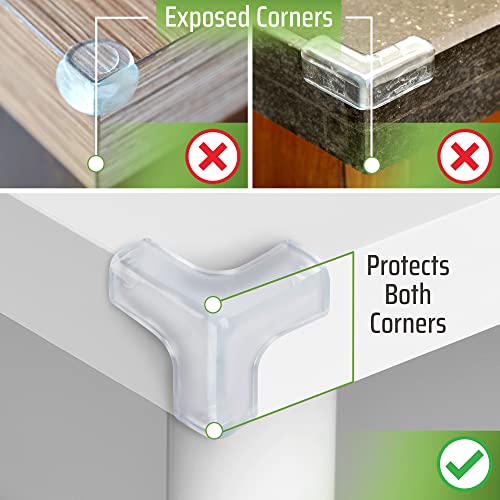 Bingbong Clear Corner Protectors For Furniture - 12 Pcs, Full Corner Coverage T - Shape Corner Covers For Baby Safety, Baby Proof, Child Corner Edge Protectors, Child Proof Corner Guards (Small, 12) #TOP1