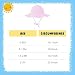 InfiniZer Sonnenhut Baby Hut Mädchen Baumwolle UV Schutz Verstellbarer Faltbare Sonnenhut Mütze Baby Sommer Mützen Mit Bindebändern (DE/NL/SE/PL, Alter, 0 Monate, 6 Monate, Rosa)