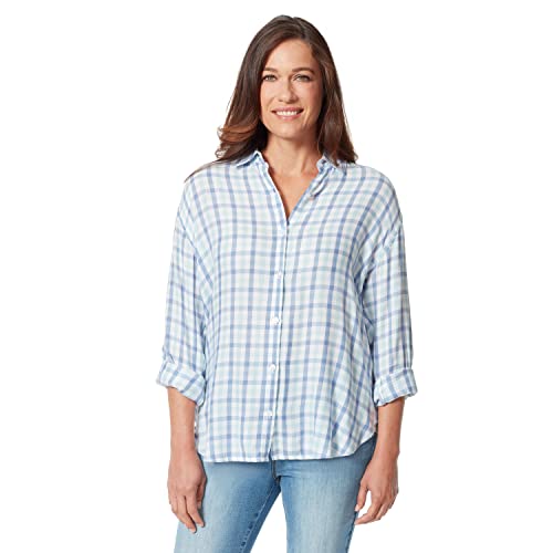Image of Gloria Vanderbilt Women's Amanda Oversized Button Down Shirt with Roll-tab Sleeves