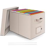 Caja Organizador de archivos con tapa, Onylin organizador de documentos con asa plegable para carpetas de archivo tipo...