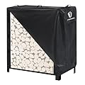 TITANCOVERS 4ft Firewood Rack Cover, 600D Heavy Duty Oxford Log Rack Cover, Waterproof Windproof Sun-Proof Outdoor Wood Rack Cover (Rack Not Included)