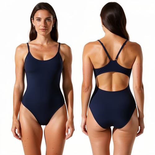 FLADY Period Swimwear for Girls & Women Black Swimming Costume Women Leakproof Racerback Black Swimsuit with Built-in Menstrual Protection Teen Heavy Flow (UK Alpha S Regular Regular Black)