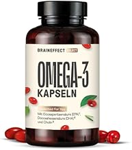 BRAINEFFECT Premium Krillöl Kapseln Omega 3 | 100% Krillöl (Ungestreckt) | Astaxanthin EPA DHA Cholin | Kein Fischgeruch/-Geschmack | 60 Kapseln | Made in Germany