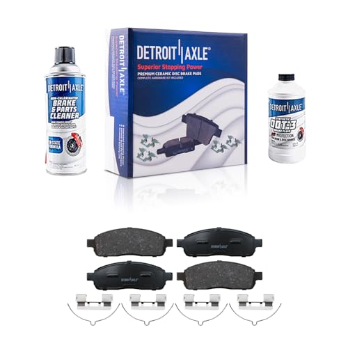 Image of Detroit Axle - Front Brake Pads for Ford 2009 F-150 Premium Ceramic Brake Pads with Hardware Replacement
