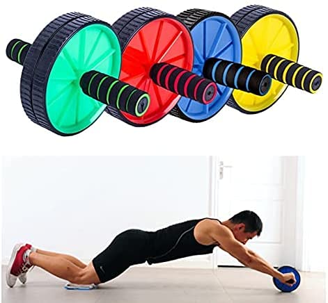 ULTIMAX Power Stretch Ab Workout Wheel Roller Exercise Equipment Ab Wheel Power Roller Two-Wheel Hand Pusher AB Roller Wheel Abdomen Roller Exercise Wheel Assorted color
