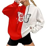 PANOEGSN Women's Color Block Hoodies Chinese Dragon Graphic Sweatshirt Oversized Casual Loose Hooded Pullover for Teen Girls Buy It Again My Orders 2023 Fall Autumn Winter Sweatshirts