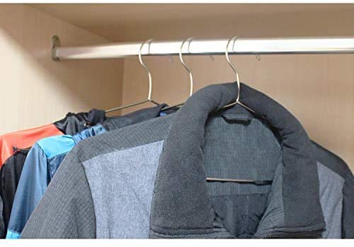 Image of JAGMOOLYA Products Strong Metal Wire Hangers Clothes Hangers, Coat Hanger, Aluminum Hanger, Suit Hanger, Dress Hanger (Pack of) (20)