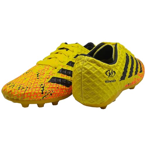Chuteira Infantil Futebol de Campo Juvenil Runway Amarelo Tamanho:36;Cor:Amarelo