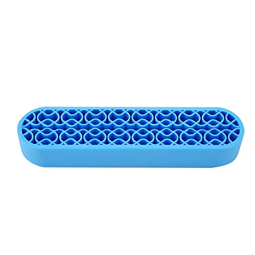 Image of AKOAK 1 Pack Silicone Makeup Brush Holder, Cosmetics Storage Box Desktop Finishing Container, Painting Pen Holder Sewing Craft Organizer (Blue)