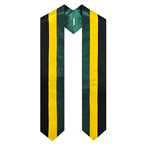 GraduationMall 国旗卒業ストール 刺繍サッシュ 海外学生用 長さ72インチ, ジャマイカ(Jamaica), One Size（Amazon）