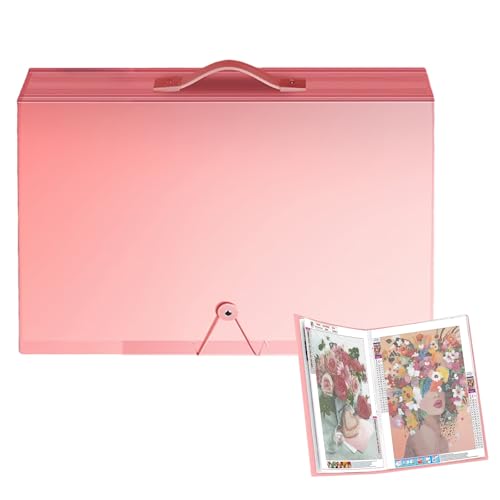 Classeur A3 pour peinture diamant porte-vues rose à 40 recharges