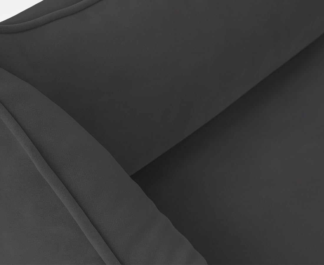 Knuffelwuff orthopädisches Hundebett Jona Samt M-L | Memory Foam | Bezug abnehmbar waschbar | gelenkschonend wärmend langlebig | für kleine mittelgroße große Hunde
