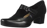 Clarks Women's Rosalyn Wren Pump, Black Leather, 9 M US