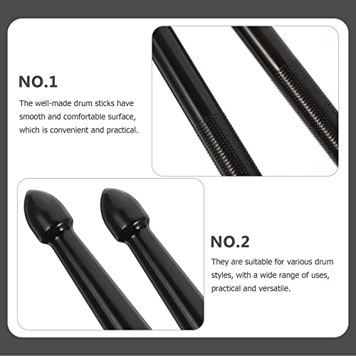 Baquetas de Nylon Negro 3 Pares para Batería miniatura 7