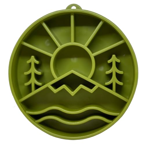 SodaPup Great Outdoors Bol d'enrichissement – Bol d'alimentation lente durable fabriqué aux États-Unis à partir de matériau non toxique, sans danger pour les animaux de compagnie
