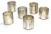 mercury glass ribbed votive - set of 6 (silver)