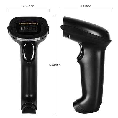 WoneNice USB 2D Barcode Scanner Handheld Wired QR/PDF417/Data Matrix Reader for POS, Retail, Warehouse & Mobile Payment