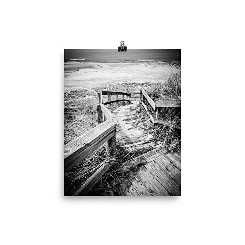 New Buffalo Michigan Black and White Wall Art | Unframed Print 8x10