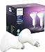 Philips Hue White and Color Ambiance 2-Pack BR30 LED Smart Bulb, Bluetooth & Zigbee compatible (Hue Hub Optional), Works with Alexa & Google Assistant - A Certified for Humans Device