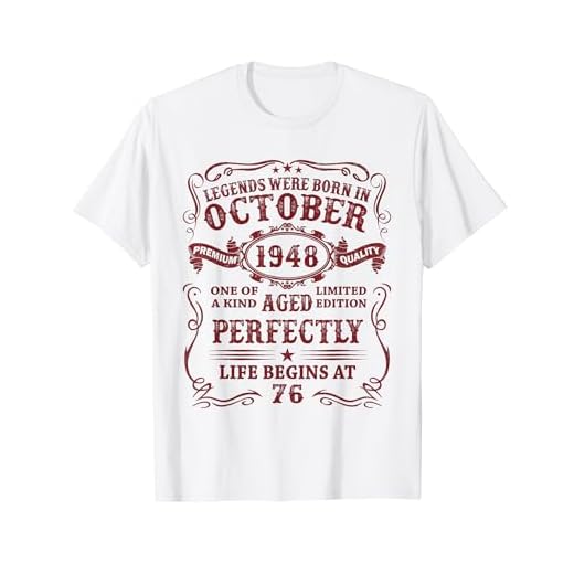 Clásico 1948 Vintage 1948 Las Leyendas Nacen En Octubre 1948 Camiseta