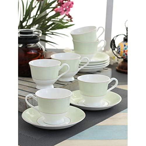 Buy Clay Craft Georgian Super S303G Tea Cup Saucer Set, Multicolor