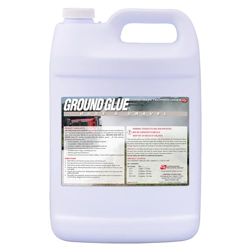 Ground Glue Dust &amp; Gravel, Dust Control Binder for Paths, Roads, Driveways, Ranch &amp; ATV Trails, Super Concentrated Formula for Outdoor Soil &amp; Rock Stabilization, 1 Gallon
