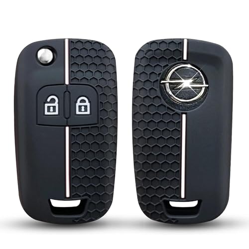 HooRLZ Protection Coque Clé Opel Compatible pour Opel Insignia Astra Meriva Corsa Zafira Mokka Vectra Orlando Cruze Captiva, Coque de Clé de Voiture en...