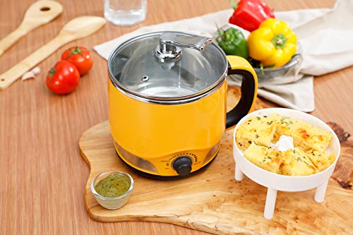 Image of Clearline 8-in-1 Multi-cook Kettle : Vibrant Yellow Colour - One Appliance : Multiple Function