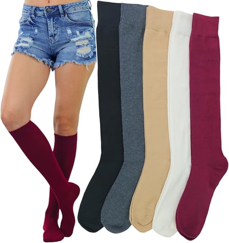 Image of ToBeInStyle Women's Pack of 6 or 12 Knee High Socks