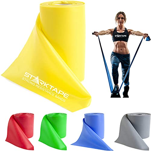 Starktape fitnessbänder Resistance Bands widerstandsbänder Gymnastikband fitnessband. Perfekt für Heimtraining Physiotherapie Krafttraining Yoga Pilates Gym