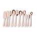 Berglander Stainless Steel Rose Gold Serving Flatware Set, Copper Serving Flatware Set, Cake Server, Fish Knife, Fish Fork, Serving Spoon, Serving Fork, Salad Spoon, Salad Fork, Butter Knife, Icecream
