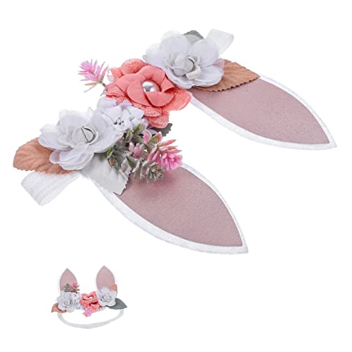 Gogogmee 2 peças de tiara infantil de coelho, grampos de cabelo decorativos, faixa de cabelo feminin