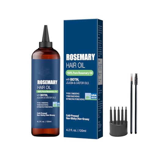 80 ml Aceite de Romero para el Cabello, Crear un Volumen Esponjoso, Cuidado Diario del cabello, Para Hombres y Mujeres