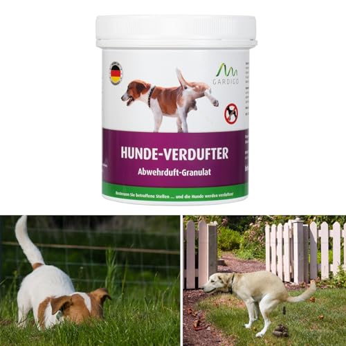 Gardigo Hundeschreck Granulat - Hunde-Verdufter - 3er Set | 900g | Mit Geraniol I Made in Germany I Hundeabwehr für Haus, Garten, Garage und Grundstück | Hundevertreiber für draußen