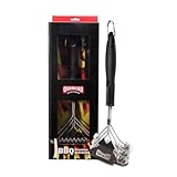 QUINCHO Premium Grill Brush & Scraper Combo - Heavy-Duty BBQ Cleaning Tool for Charcoal, Gas, Electric Grills - Rust-Resistant, Effective Grime...