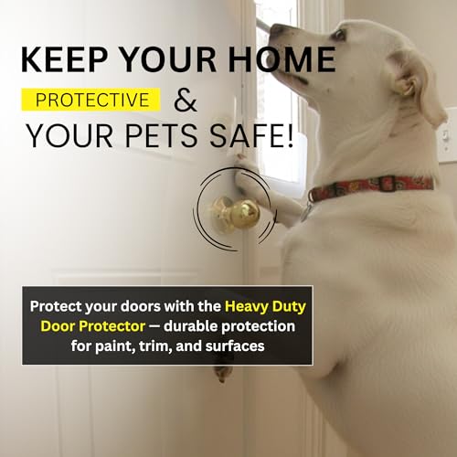 CLAWGUARD Heavy Duty Door Scratch Shield – 20x44 in. Door Scratch Protector Dog & Cat – Clear Wall, Frame & Furniture Cat Scratch Protectors