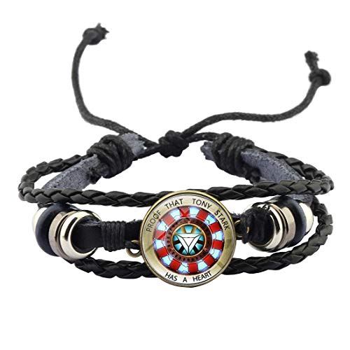 POTIY Gift for Fan Proof That Tony Stark Has A Heart Jewelry Tony Stark Keychain The Hero Gift(Bracelet-3)