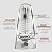 NALU Metronome - Classic Mechanical Wind-Up Design with Bell for Piano, Guitar, Violin & All Instruments (N-Transparent)