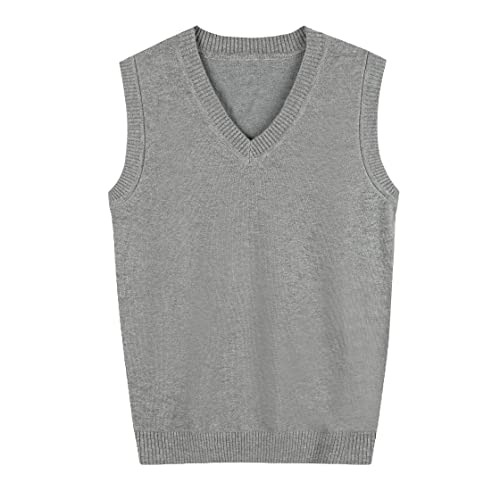 Kinder Strickweste Baumwolle - V-Ausschnitt, Unisex, Größen 100-140