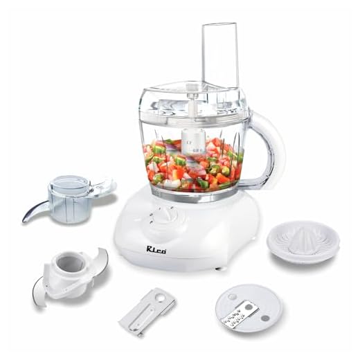 Rico Atta Kneader + All in one Food Processor with Citrus Juicer, Chopper, Shredder and Slicer with Unbreakable Bowl l White l Made in India